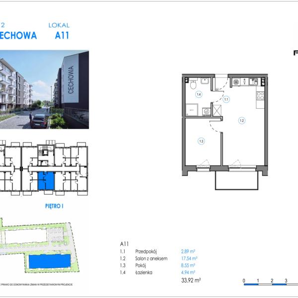 Mieszkanie A11 - Reda ul. Cechowa - ETAP 1