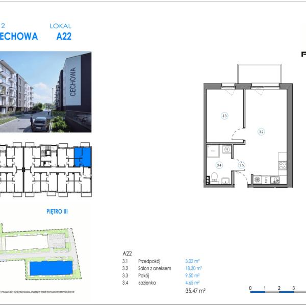 Mieszkanie A22 - Reda ul. Cechowa - ETAP 1