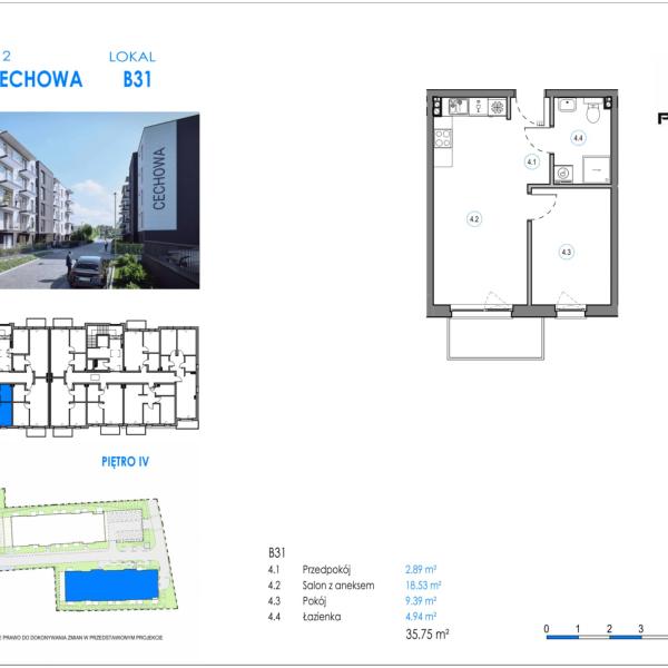 Mieszkanie B31 - Reda ul. Cechowa - ETAP 1