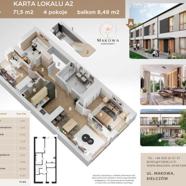 Mieszkanie A2 - Makowa Apartamenty