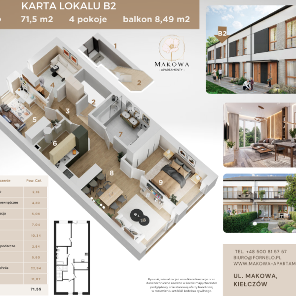 Mieszkanie C2 - Makowa Apartamenty