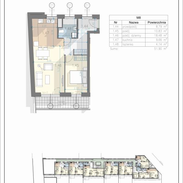 Mieszkanie L-8 - Residence Przewóz 41