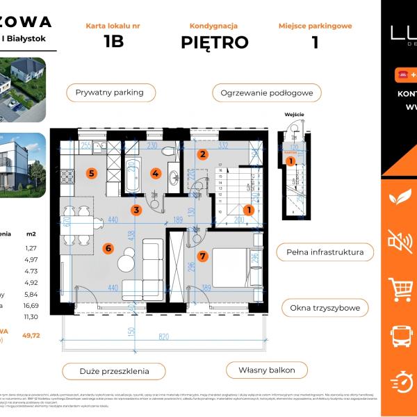 Lokal Mieszkanie 1B - Arbuzowa